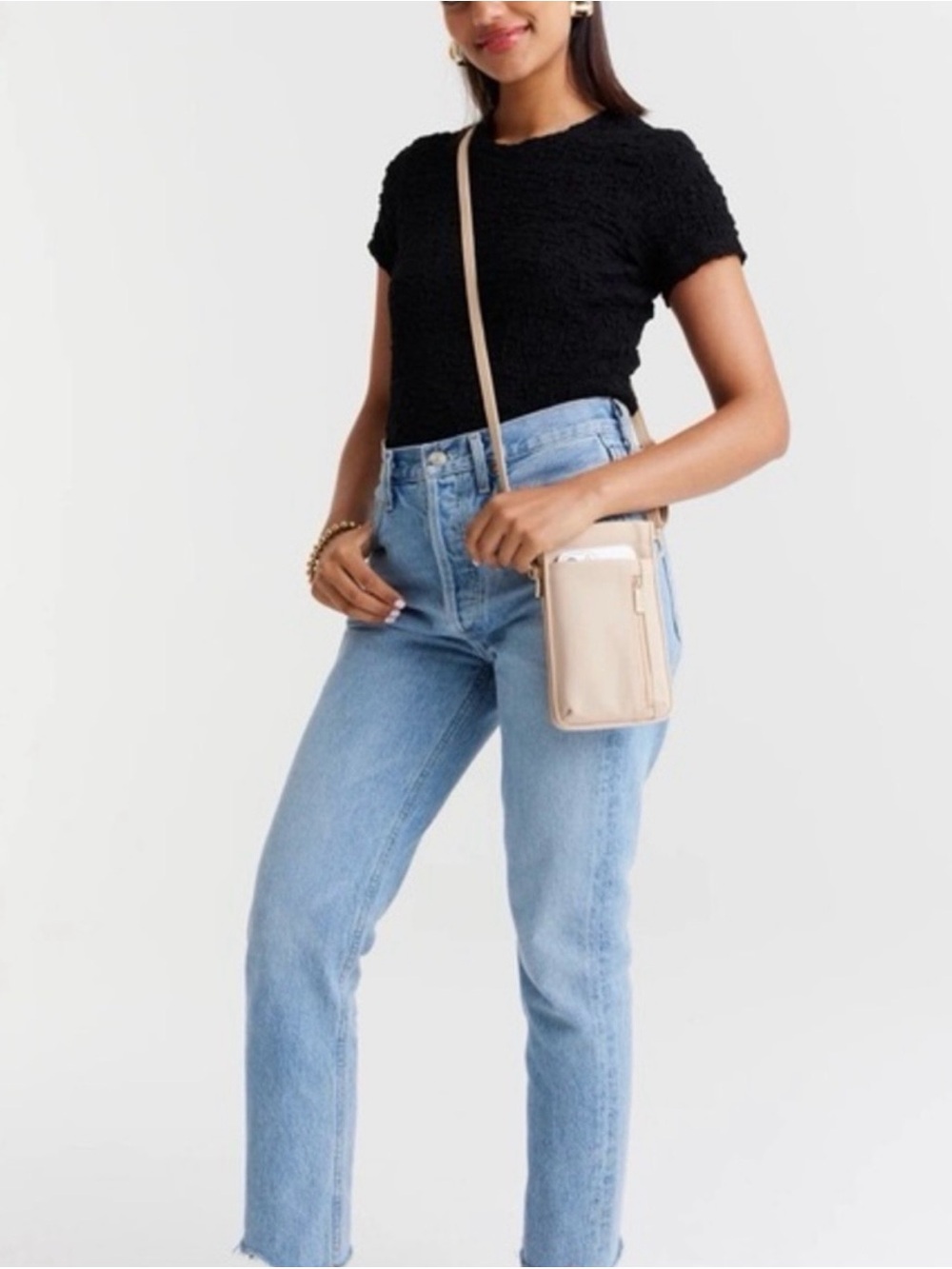 Beis The ID Crossbody Bag in Beige